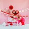 Bold Red Dots & Stripes Party Fans Perfect for Holiday, Christmas, Valentine’s Day, Graduation & Festive Events
